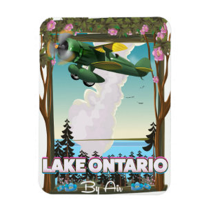 Ímã Cartaz de voo norte-americano do Lago Ontário