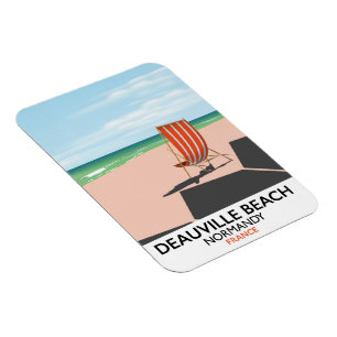 Ímã Cartaz do beira-mar de france da praia de