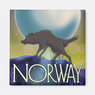 Imã Cartaz do Lobo da Noruega