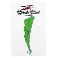 Cartaz do mapa da Ilha Moreton Austrália
