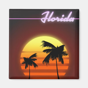 Imã Cartaz do pôr do sol da Flórida 1984
