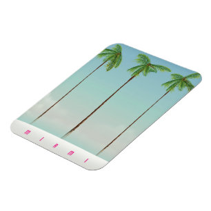 Ímã Cartaz do viagem da palma de Miami, florida