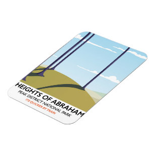 Ímã Cartaz ferroviário Heights of Abraham Peak Distric