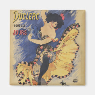Imã Cartaz Francês Antigo Dançarino Art Nouveau