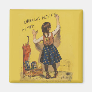 Imã Cartaz Francês Vintage Chocolat Menier Arte Bouiss