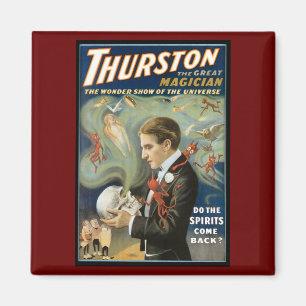 Imã Cartaz Mágico Antigo, Thurston, O Grande Mágico