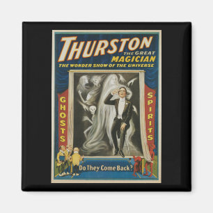 Imã Cartaz Mágico Antigo, Thurston, O Grande Mágico