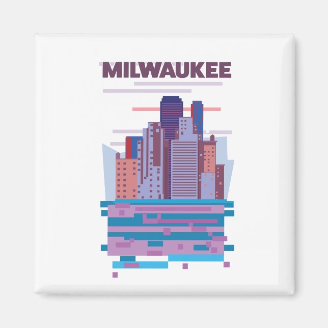 Imã Cartaz Milwaukee Travel (Frente)