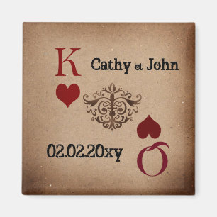 Imã Cartões de casamento rústicos de Las Vegas