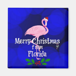 Imã Cartões de natal da Florida dos Papais noeis Flam