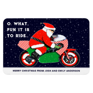 Ímã Cartões de Natal de Motocicleta Motociclista Cicli
