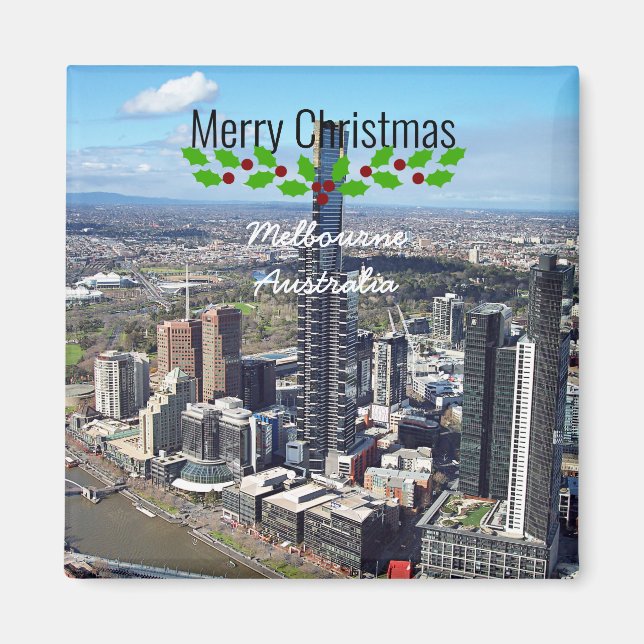 Imã Cartões de natal Melbourne Austrália (Frente)