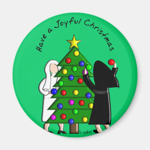 Imã Cartões & presentes católicos de Natal da arte d