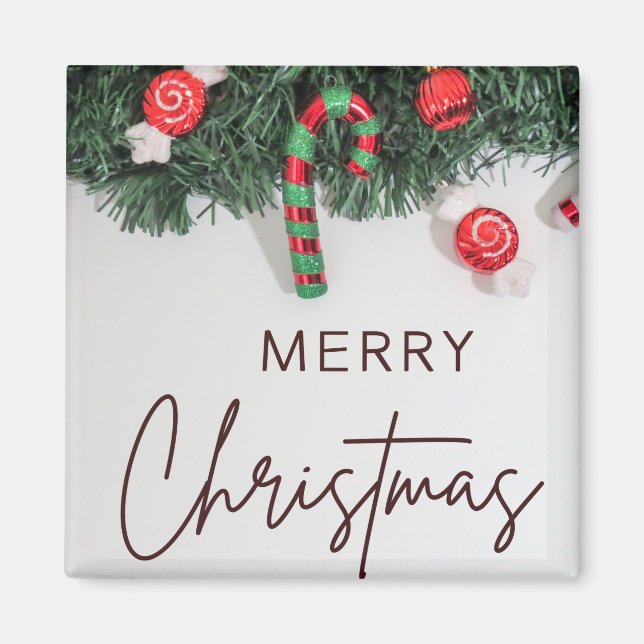 Imã cartões sazonais de natal alegres (Frente)