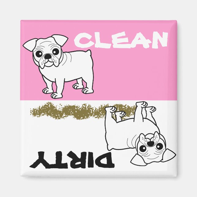 Imã Cartografia de Bulldog Casaco branco-branco (Frente)