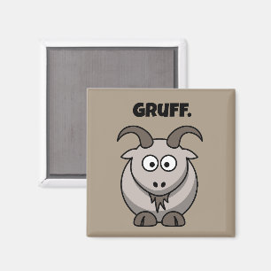 Imã Cartografia de Cinza Gruff Goat Funny Fairy