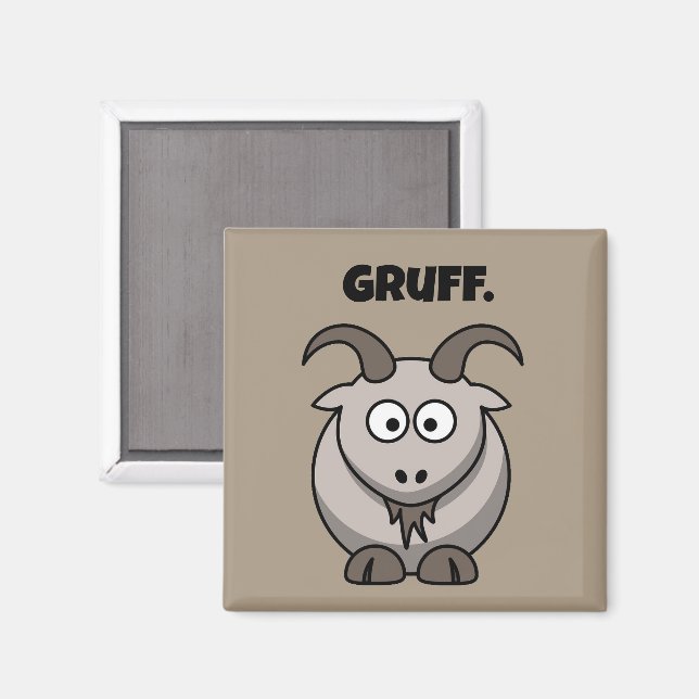 Imã Cartografia de Cinza Gruff Goat Funny Fairy (Front/Back)