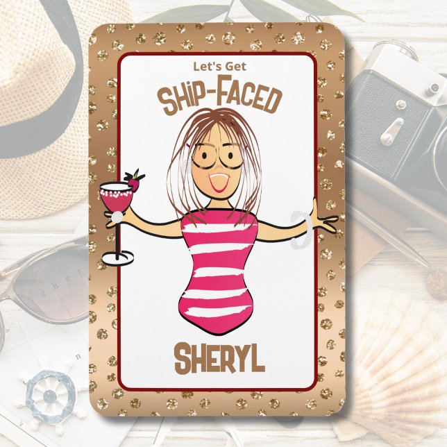 Ímã Cartografia De Navio Engraçado Para Ela (Criador carregado)