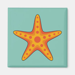 Imã Cartografia de Starfish Laranja-Corte