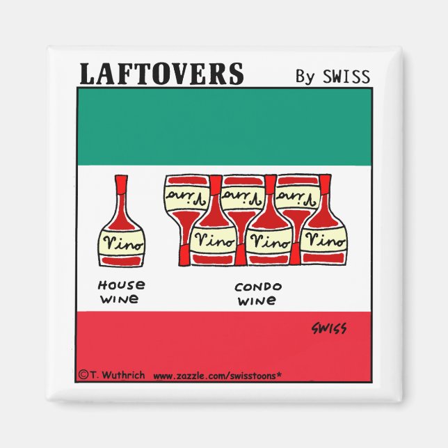 Imã Cartografia De Vinho Engraçado Arte Garrafas De Vi (Frente)