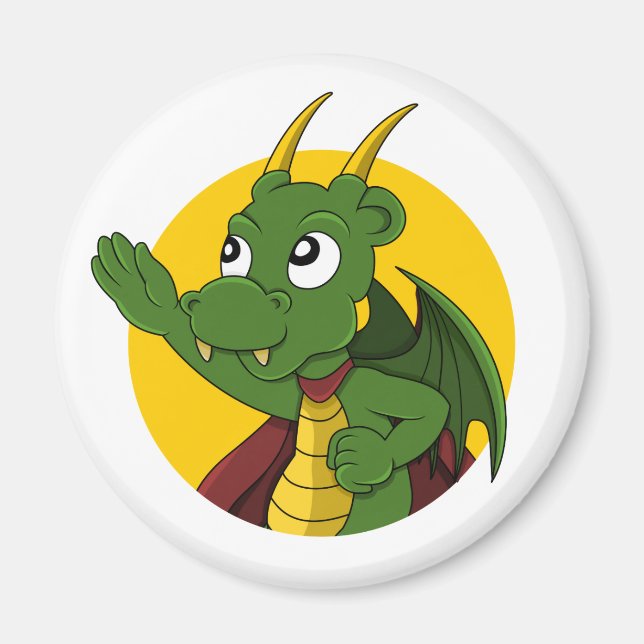 Imã Cartografia do dragão verde (Frente)