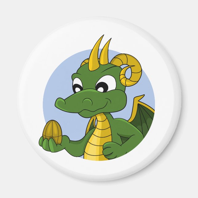 Imã Cartografia do dragão verde (Frente)
