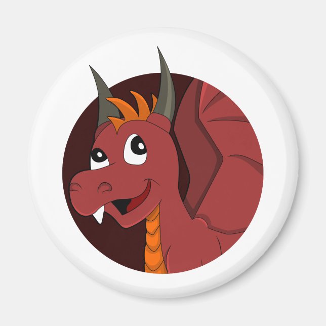 Imã Cartografia do dragão vermelho (Frente)