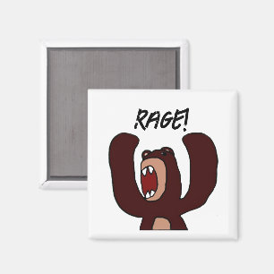 Imã Cartografia do Urso Marrom Engraçado Engraçado - E