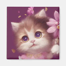 Imã Cartografia: gatinho fofinho com olhos grandes