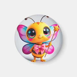 Imã Cartoon Adorable Bee Fairy Character
