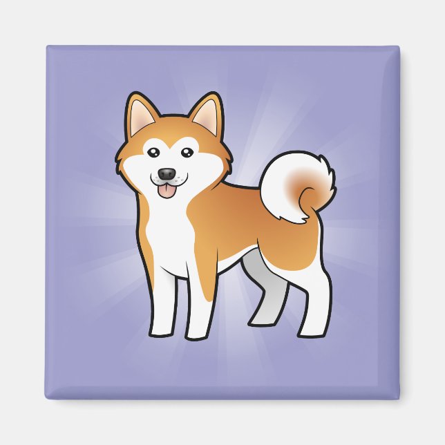 Imã Cartoon Akita Inu / Shiba Inu (Frente)