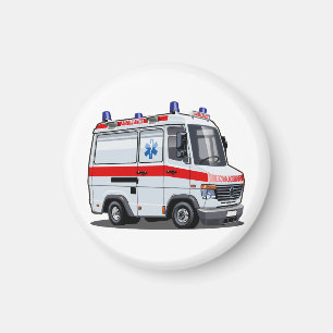 Imã Cartoon Ambulance Car
