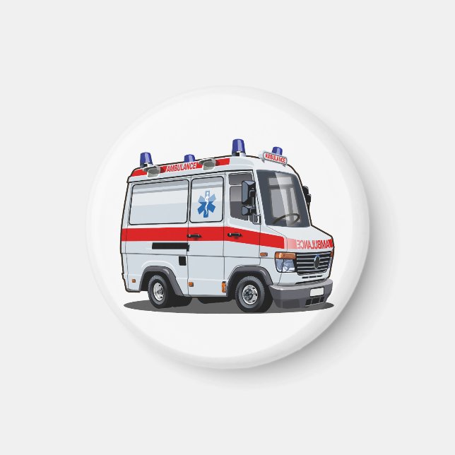 Imã Cartoon Ambulance Car (Frente)