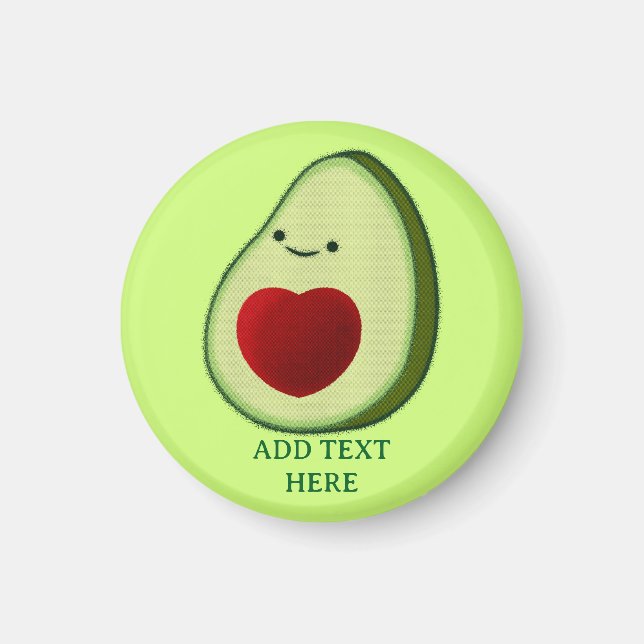 Imã Cartoon Avocado Lover Cute (Frente)