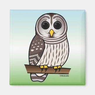 Imã Cartoon Barred Owl