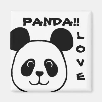 Imã Cartoon Big Face Panda