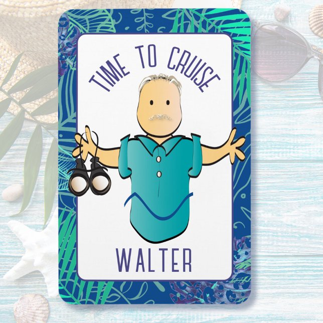 Ímã Cartoon Binoculars Engraçado para a Porta do Cruze (Criador carregado)