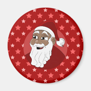 Imã Cartoon Black Santa Claus