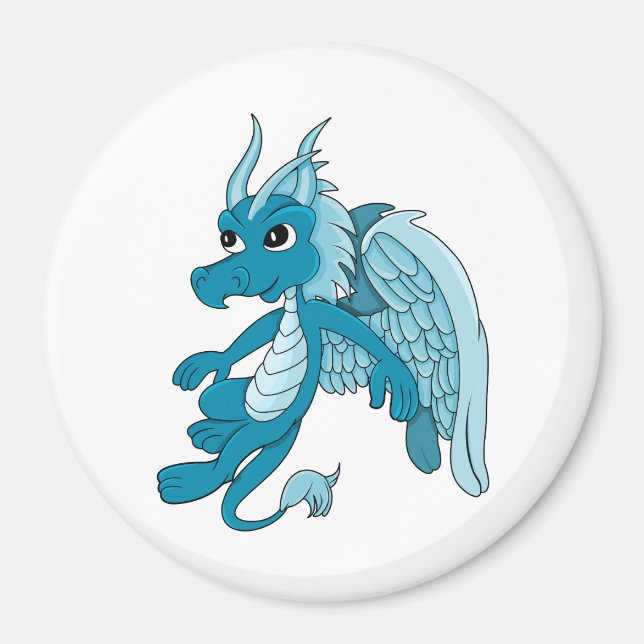 Imã Cartoon Blue Dragon (Frente)