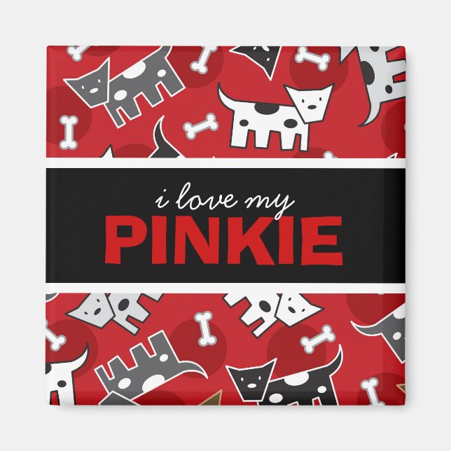 Imã Cartoon Bonito Diversão Cachorros Cachorros Cachor (Frente)