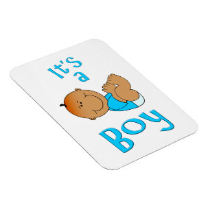 Ímã Cartoon bonito é um texto para meninos em azul br