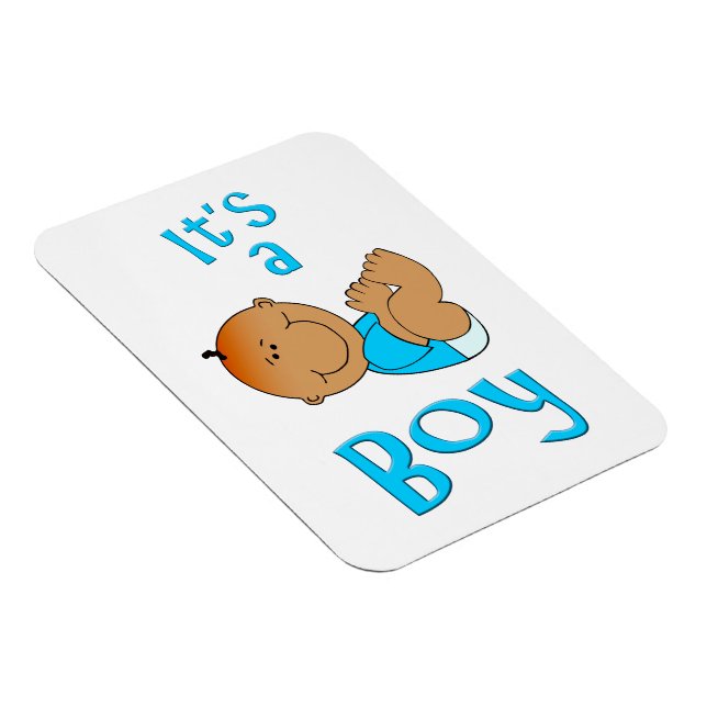 Ímã Cartoon bonito é um texto para meninos em azul bri (Lado Direito)