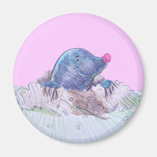 Imã Cartoon Bonito Mole e Molehill