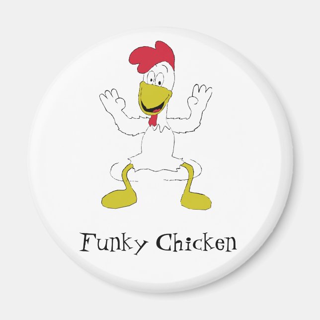 Imã Cartoon Chicken Dance (Frente)