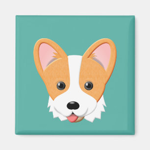 Imã Cartoon Corgi