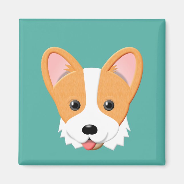 Imã Cartoon Corgi (Frente)