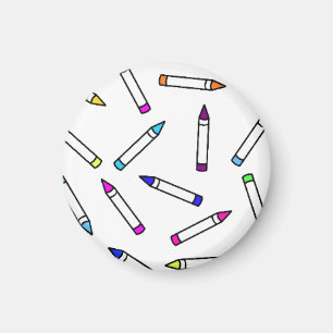 Imã Cartoon Crayon Pattern