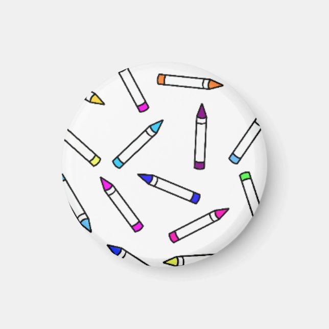 Imã Cartoon Crayon Pattern (Frente)