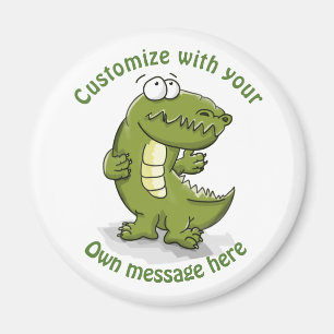 Imã Cartoon Crocodilo de Dança Personalizada