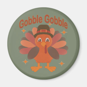 Imã Cartoon de Ação de Graças da Turquia - "Gobble Gob